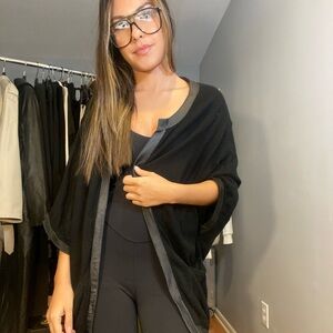 Aiko Black and Gray Women's Sweater